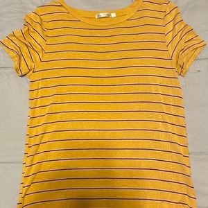 Yellow & maroon blouse